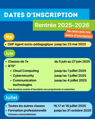 🔹Dates d’inscription🔹
Quelques conseils pour une inscription réussie:
1️⃣ Respectez les dates limites d’inscription. Les inscriptions hors délais seront refusées. 🗓️
2️⃣ Informez-vous des horaires d’ouverture du LGK et prévoyez suffisamment de temps pour inscrire votre enfant / vous inscrire. ⏰
3️⃣ Inutile de vous précipiter dès les premiers jours d’inscription. Tant que vous respectez les délais, votre dossier a la même valeur que celui remis en premier. Les dossiers ne seront analysés qu’une fois les dates d’inscription closes.
4️⃣ Assurez-vous d’avoir TOUS les documents nécessaires à l’inscription. Les dossiers d’inscription incomplets seront refusés et vous devrez vous déplacer à nouveau au lycée pour soumettre votre dossier d’inscription complet.

Aimez et partagez cette info!
#LGK #Lycéeguillaumekroll #LGKESCH
#Esch #Luxembourg #Eschsuralzette
▪️Motivéiert an engagéiert an d’Zukunft▪️